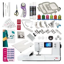 Bernette B79 Sewing & Embroidery Machine Deluxe Bundle with Exclusive Designs!