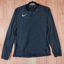 Nike Vapor Boys Windbreaker Jacket Sz XL Black Nylon Long Sleeve Pullover