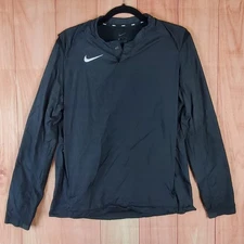 Nike Vapor Boys Windbreaker Jacket Sz XL Black Nylon Long Sleeve Pullover