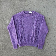 Vintage 80s Options Austin Reed 80% Mohair Sweater Size Medium Fuzzy Fisherman