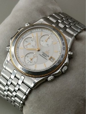 Seiko Credor Pacifique Chronograph 7T72-6A00 Stainless Steel Watch