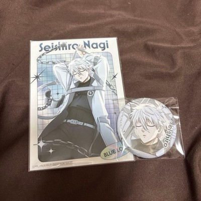 Blue Lock Seishiro Nagi Fate Card + Animate Bonus Bromide & Can Badge