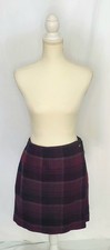 Vtg 90s The Woolrich Tartan Plaid Wool Blend Wrap Mini Skirt Sz 14 Academia Prep