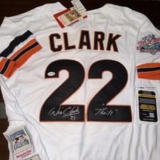 Will Clark Signed 1989 World Series Jersey. JSA The Thrill JSA COA