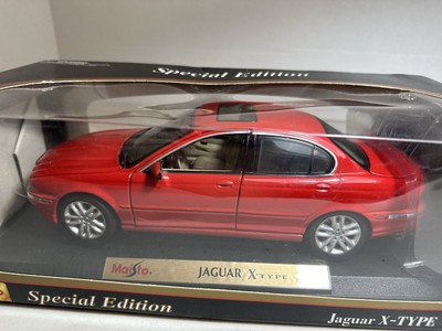 1:18 Scale Silver 1998 JAGUAR X TYPE Die-cast By Maisto rare Red