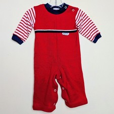 Vintage Health-Tex 80s Romper Striped One Piece Jumper 9 Months