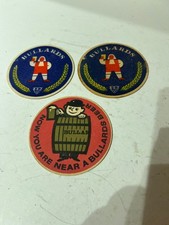 3 X Vintage 1960s  Bullards  Beer Mats