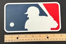 MLB Logo Sign, w Hanger Holes, 8", Wall Art, Decor, Mount, 3D Printed