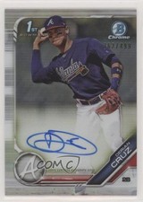2019 Bowman Chrome Prospect Auto Refractor 362/499 Derian Cruz #CPA-DC Auto 0l2