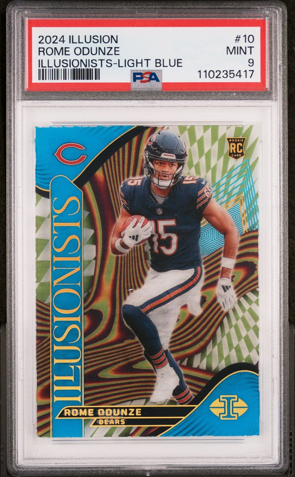 Rome Odunze Panini Illusions Illusionists #10 Light Blue