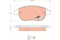 Bremsbelagsatz Scheibenbremse Cotec TRW GDB1624 FüR C4 Peugeot C3 CC SW 307 3H 1