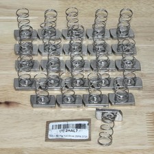 (25) Vast Stainless Steel Channel Spring Nuts V200-1/4S2, 1/4"-20 Thread, 304 SS