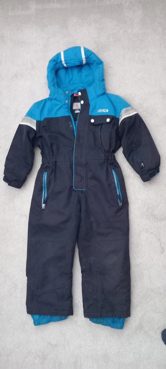 Macacão de esqui Nevica vintage dos anos 80, peça única brilhante com blocos de cores (tamanho P