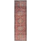 2'2"x7'5" Coral Pink Vintage Zoroastrian Karjihooz Wool Hand Knotted Runner Rug