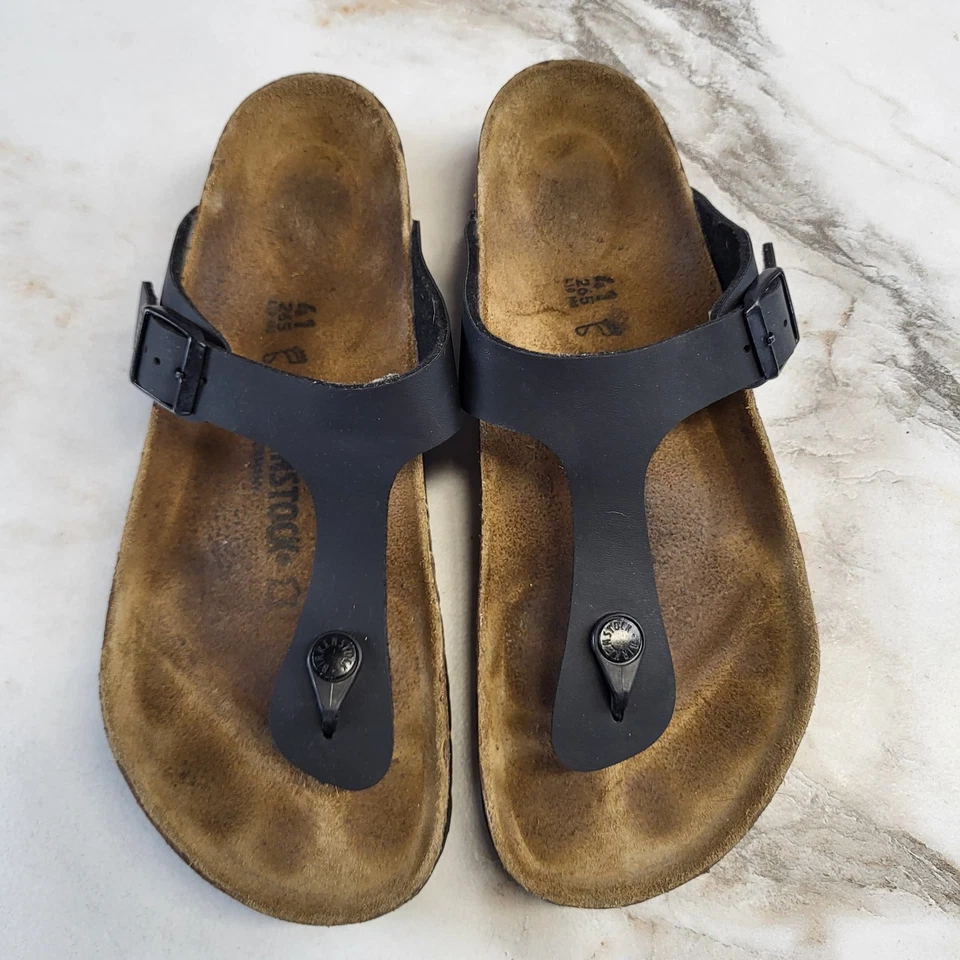 Sandálias femininas Birkenstock Gizeh tamanho 41/10 pretas - Imagem 4 de 4