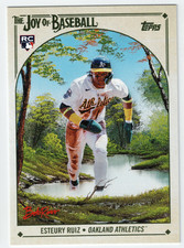 2023 Topps Joy Of Baseball x Bob Ross Esteury Ruiz Rookie RC Base #88 Athletics