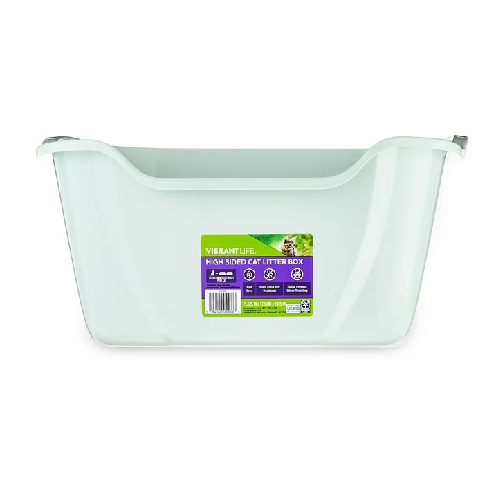 Extra Large High Sided Cat Litter Box, BPA-Free, Stain & Odo