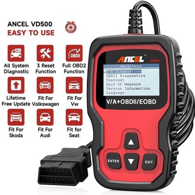 ANCEL VD500-US For VW Audi All System OBD2 Scanner Diagnostic Tool EPB Oil Reset