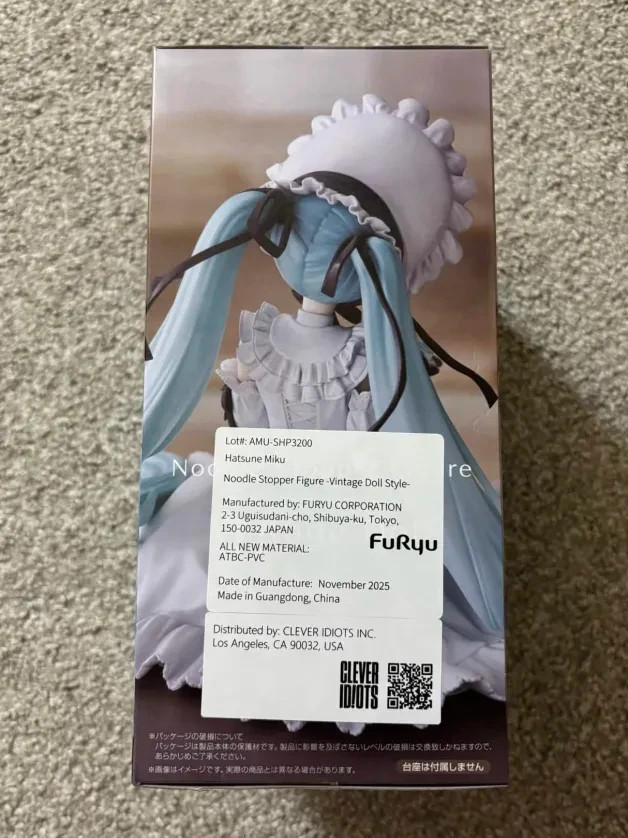 Hatsune Miku Vintage Doll Style Noodle Stopper Figure FuRyu New Us