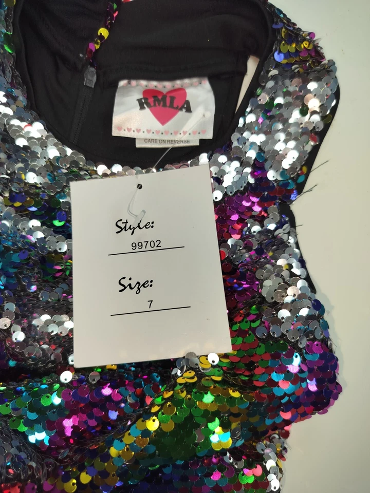 Niñas Vestido de Lentejuelas Sin Mangas Baile de graduación Fiesta Formal Graduaciones Elegante Niñas Talla 10 Foto 3 de 4