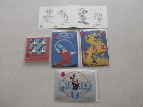 Mickey Mouse Walt Disney 3 New Metal Postcards + Andy Warhol Calendar