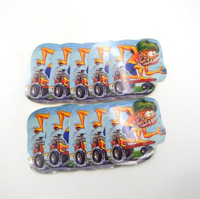 10pcs Rat Fink Vinyl Decal Graffiti Hot Rods Ed Roth Chopper Laptop Car Stickers