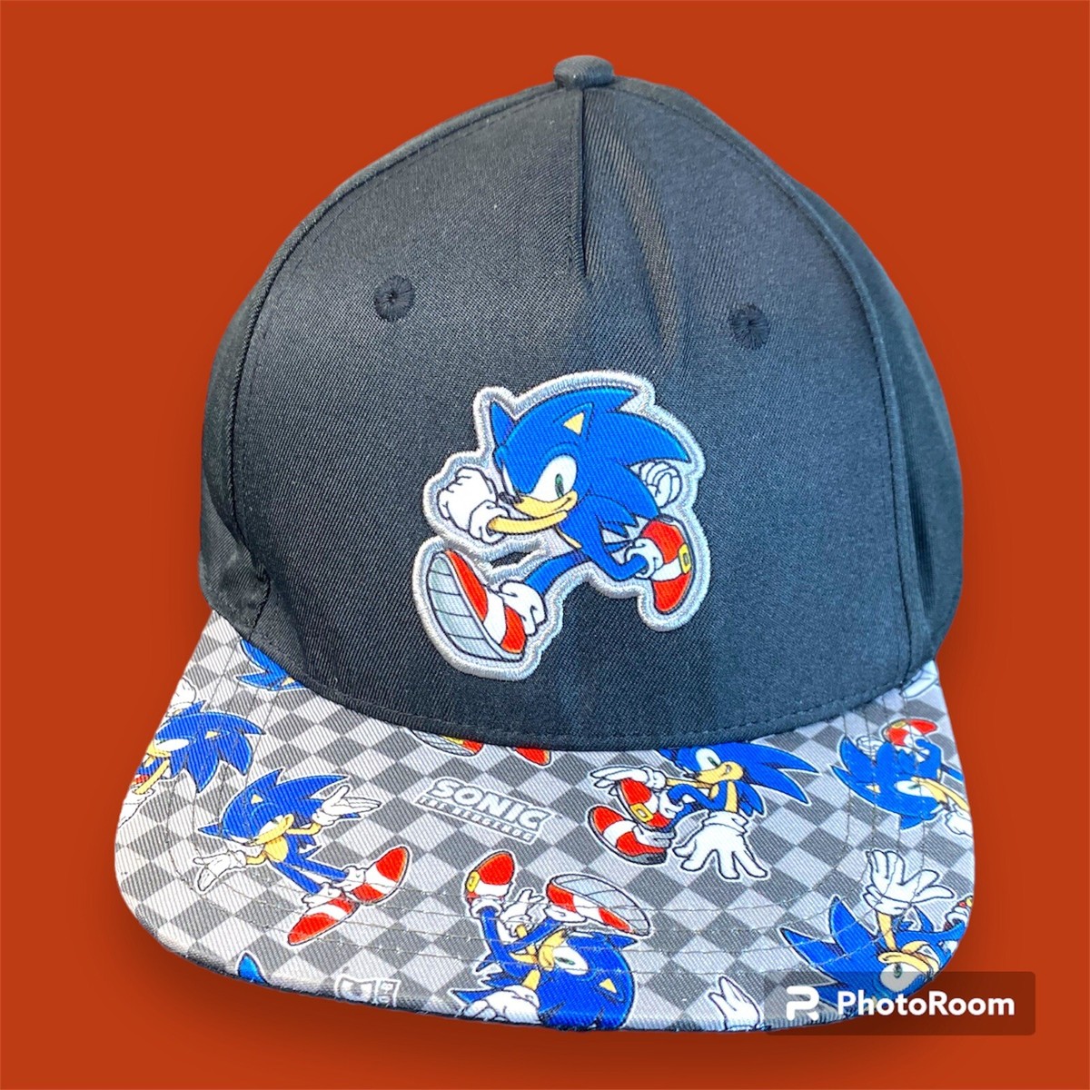 Sonic The Hedgehog Sega Baseball Cap Hat Black Snapback