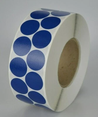 2B KLEBEBÄNDER Gewebeklebepunkte blau, Ø 30 mm, Geweberonden, Klebepunkte, Markierungspunkte