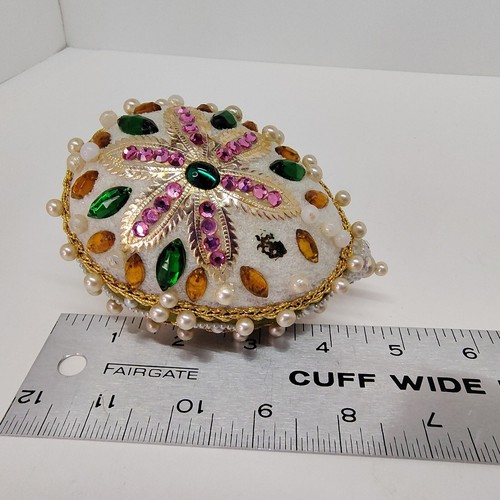Vintage Beaded Push-Pin Easter Egg Ornament Handmade Beads Sequins Trim Footed - Picture 3 of 10