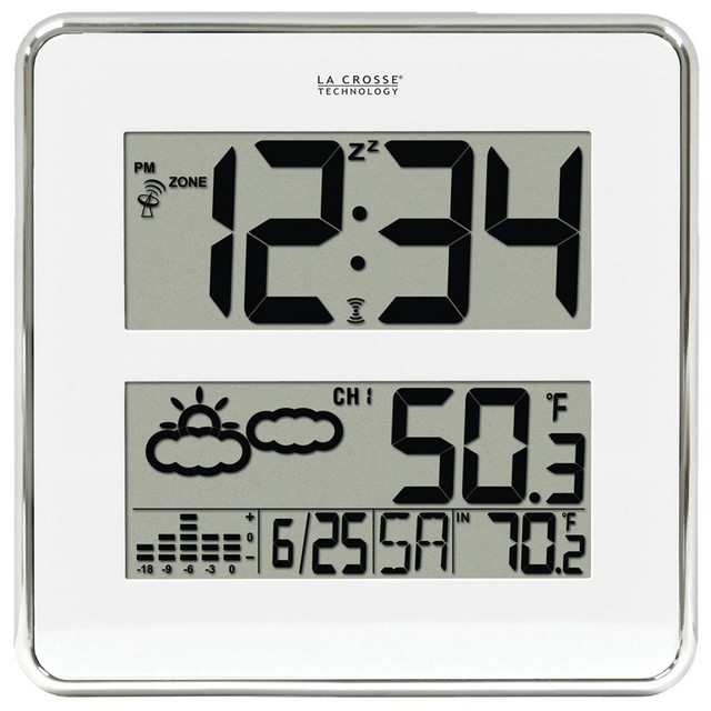 512811 La Crosse Technology Atomic Digital Wall Clock NO SENSOR