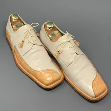 *RARE* MAURI Exotic Alligator & Italian Calfskin, Men’s 11, Asymmetric Cap Toe