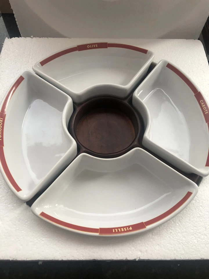 Pottery Barn Pasta Rustica Turning Lazy Susan Condiment Tray in Original Box - Image 3 of 4