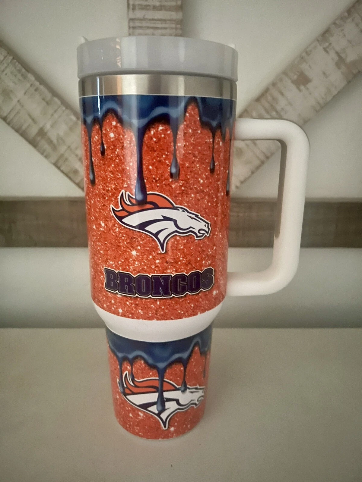 Denver Broncos Football 40oz Tumbler