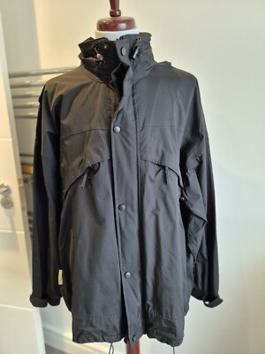 Regenmantel Herren wasserdicht Result Unisex schwarz mit Kapuze RO68X - Größe L NEU