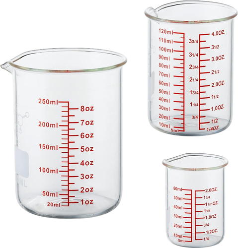 High Borosilicate Glass Measuring Cup Set-V-Shaped Spout,Includes 60Ml(2Oz), 120 - Picture 7 of 7