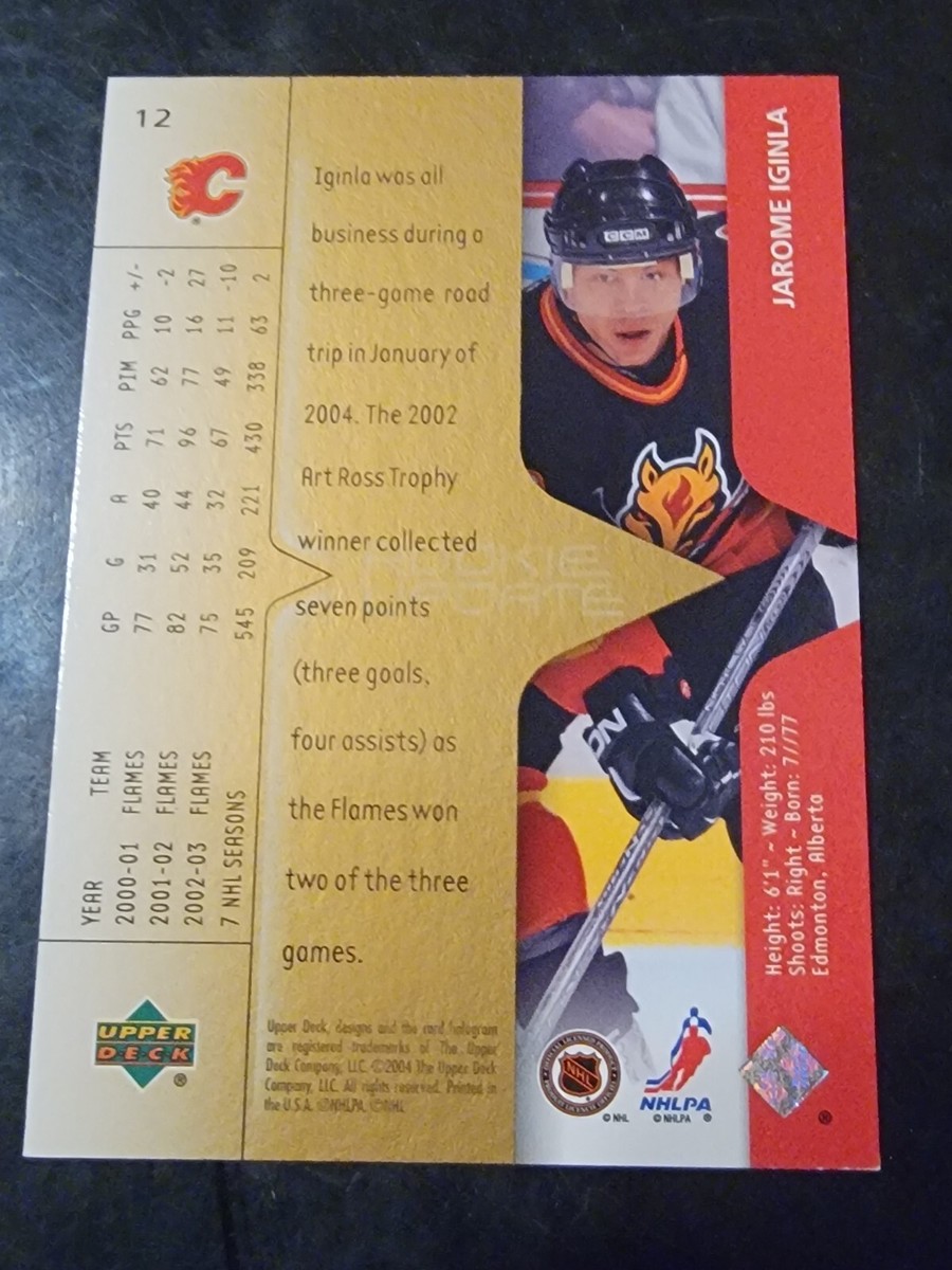 2003-04 Upper Deck Rookie Update Hockey #12 Jarome Iginla | eBay
