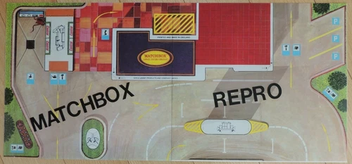 Matchbox Lesney MG-1  BP Garage Service  Forecourt Repro / Garage