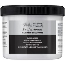 Winsor & Newton Artists Clear Gesso Primer for Acrylic &Oil Paint 225ml or 450ml