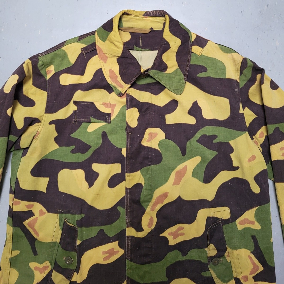 トップス Czechoslovakia army smock Vtg 60s Czech Camo Paratrooper Airborne Smock Jacket Mlok