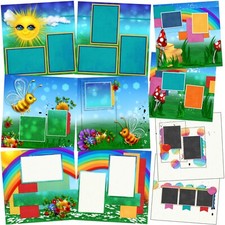 VIBRANT SUMMER - Scrapbook Layout Set