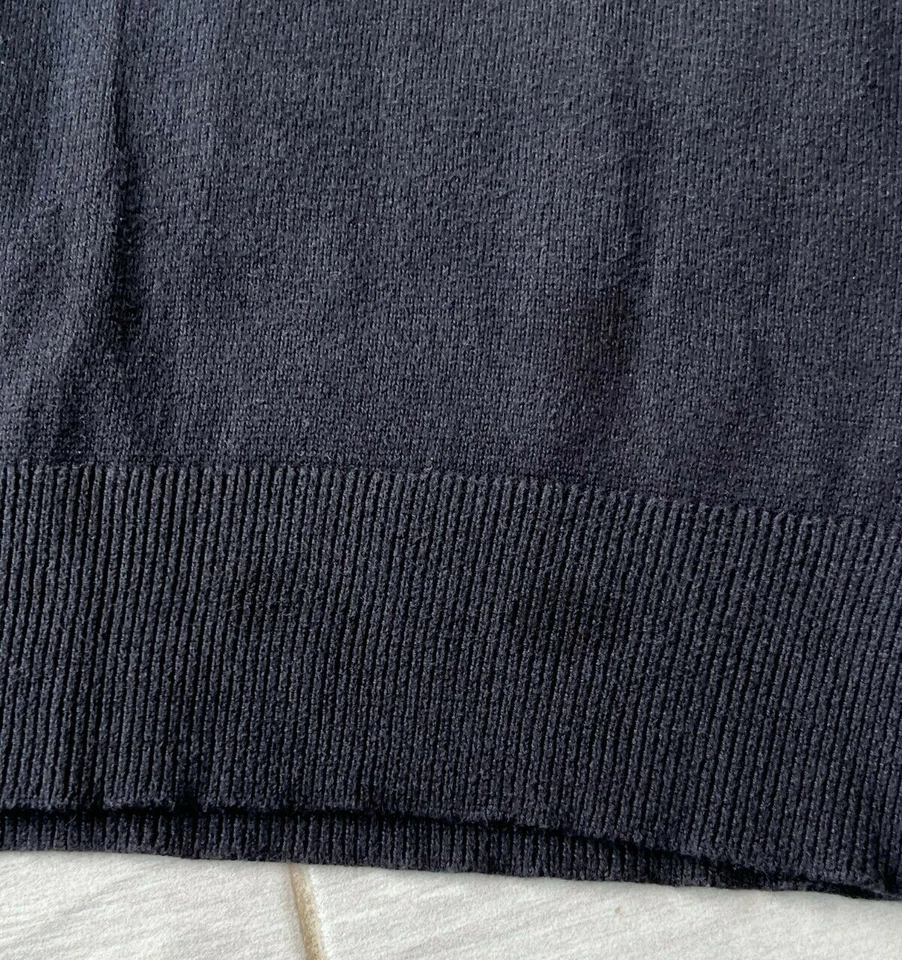 Antiguo Pullover Algodón Azul Marino Negro Uniforme Chaleco Niños Talla S Pequeño 6-7 años Foto 3 de 4