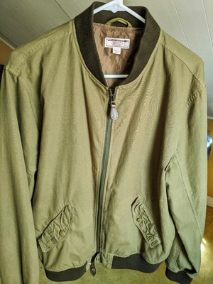 J Crew Wallace Barnes Cotton Bomber Jacket Mens Size Large Green