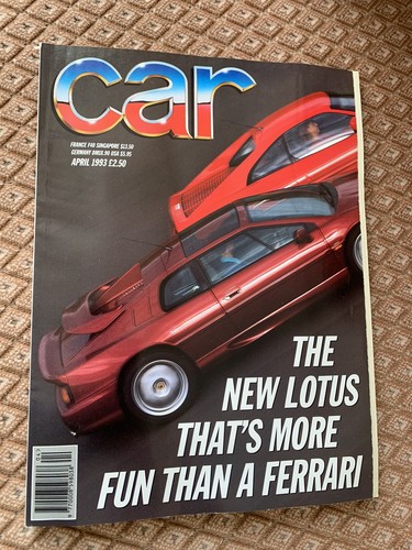 Car Magazine April 1993 Featuring New Lotus lovely well kept magazine great ads