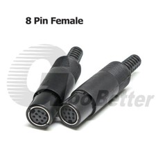 Image of 2 3 4 5 6 7 8 Pin Mini DIN Connectors Plug Sockets Male Female Panel Mount