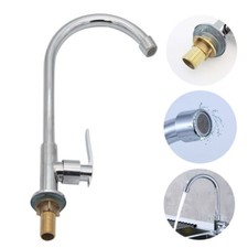 Stainless Steel Kitchen Sink Tap Single Cold Swivel Head Bathroom faucet Brushed