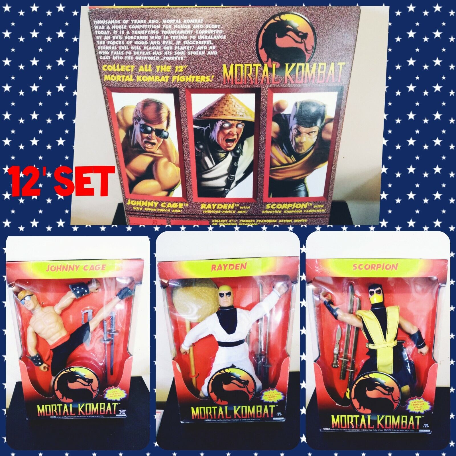 New Factory Sealed Hasbro Mortal Kombat 12 Inch Action Figure Set MOC NIB  AFA