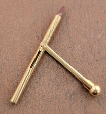 Vintage Tiffany & Co 14k Gold Retractable Lipstick Gloss Brush