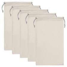 Ski Goggle Bag, 5 Pcs Soft Microfiber Drawstring Pouch, 15cmx25cm, Gray