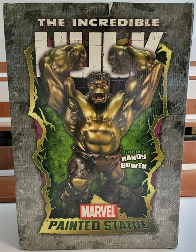 FIRMADA Por Randy BOWEN Increíble ESTATUA DE HULK BRONCE FALSO ESPECTÁCULO LATERAL Bust Avengers