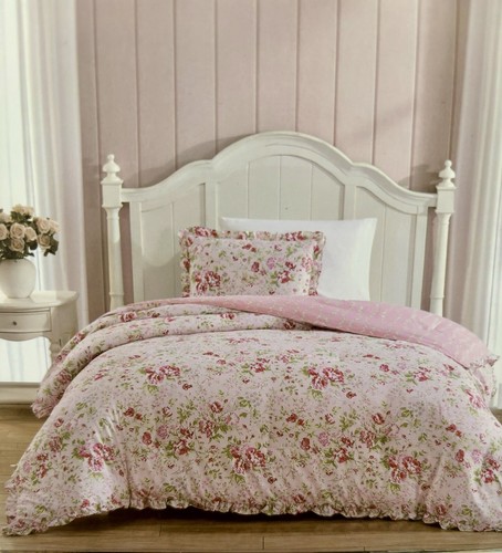 RACHEL ASHWELL SHABBY CHIC COMFORTER SET TWIN XL NWT PINK FLORAL Polyester Cool